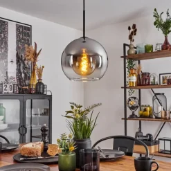 Suspension Verre Fumé-hofstein Suspension Verre 25 cm Koyoto Clair, Fumé, 1 lumière