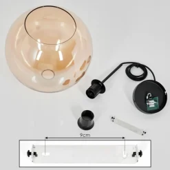 hofstein Suspension Verre 25 cm Koyoto Ambre, 1 lumière