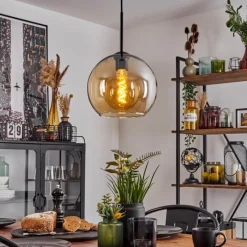 hofstein Suspension Verre 25 cm Koyoto Ambre, 1 lumière