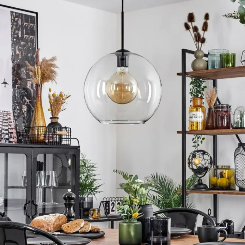 hofstein Suspension Verre 30 cm Koyoto Clair, 1 lumière