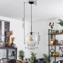 hofstein Suspension Verre 30 cm Koyoto Clair, 1 lumière