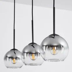 Suspension Verre Fumé-hofstein Suspension Verre 15 cm Koyoto Clair, Fumé, 3 lumières