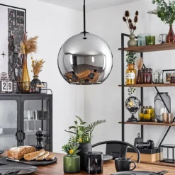 hofstein Suspension Verre 30 cm Koyoto Chrome, 1 lumière