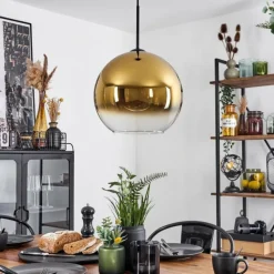 hofstein Suspension Verre 30 cm Koyoto Or, Clair, 1 lumière