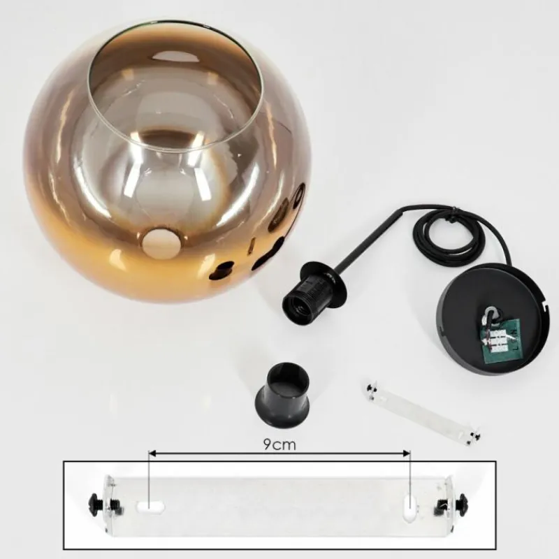 hofstein Suspension Verre 30 cm Koyoto Or, Clair, 1 lumière