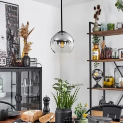 Suspension Verre Fumé-hofstein Suspension Verre 15 cm Koyoto Clair, Fumé, 1 lumière