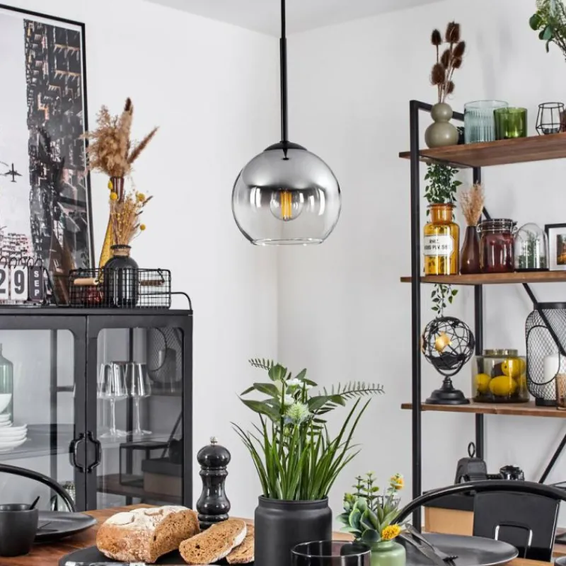 Suspension Verre Fumé-hofstein Suspension Verre 15 cm Koyoto Clair, Fumé, 1 lumière