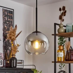 Suspension Verre Fumé-hofstein Suspension Verre 15 cm Koyoto Clair, Fumé, 1 lumière