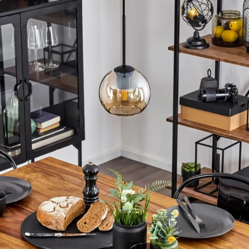 hofstein Suspension Verre 15 cm Koyoto Ambre, 1 lumière