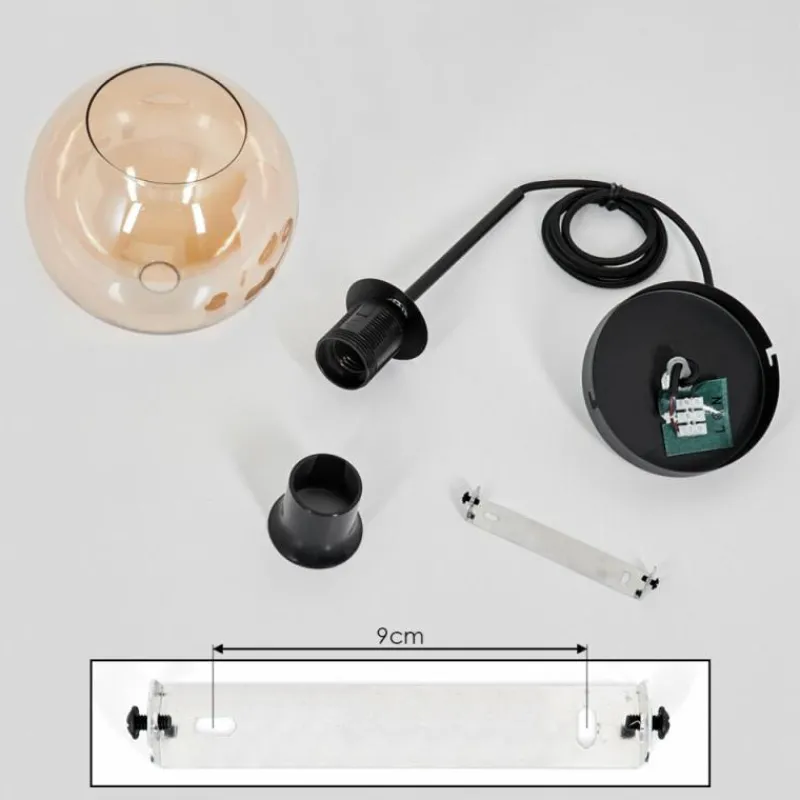 hofstein Suspension Verre 15 cm Koyoto Ambre, 1 lumière