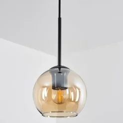 hofstein Suspension Verre 15 cm Koyoto Ambre, 1 lumière