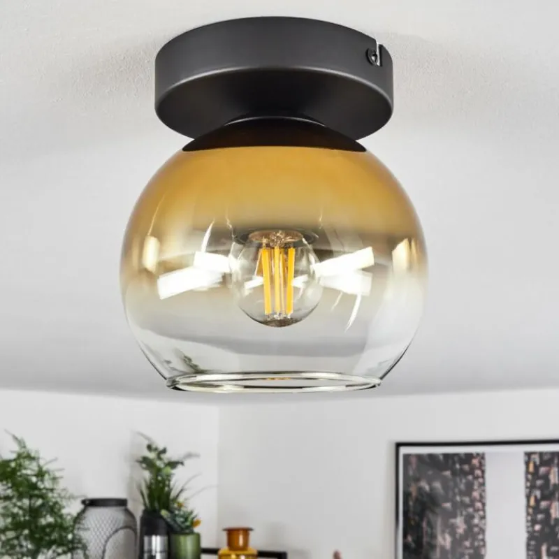 hofstein Suspension Verre 15 cm Koyoto Or, Clair, 1 lumière