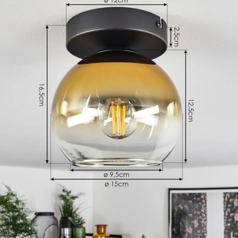 hofstein Suspension Verre 15 cm Koyoto Or, Clair, 1 lumière