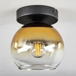 hofstein Suspension Verre 15 cm Koyoto Or, Clair, 1 lumière