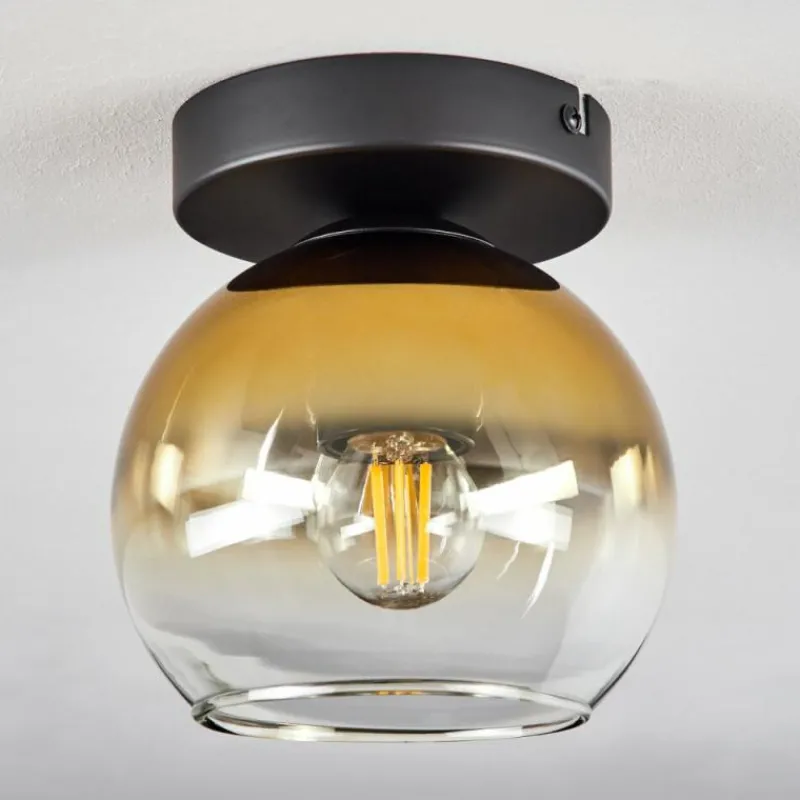 hofstein Suspension Verre 15 cm Koyoto Or, Clair, 1 lumière