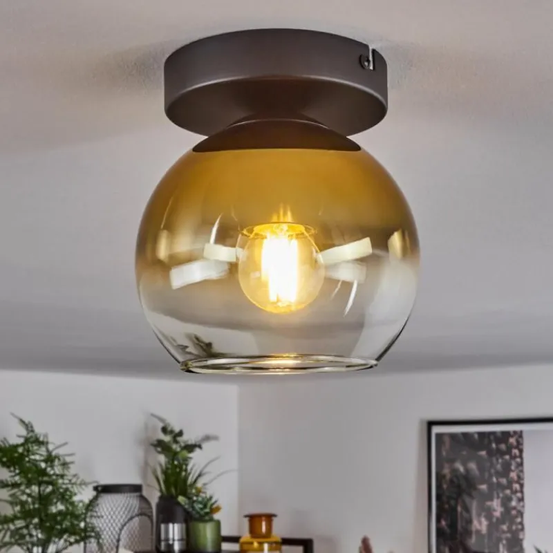 hofstein Suspension Verre 15 cm Koyoto Or, Clair, 1 lumière