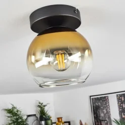 hofstein Suspension Verre 15 cm Koyoto Or, Clair, 1 lumière