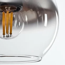 Suspension Verre Fumé-hofstein Suspension Verre 15 cm Koyoto Chrome, Clair, Fumé, 1 lumière