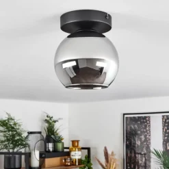 Suspension Verre Fumé-hofstein Suspension Verre 15 cm Koyoto Chrome, Fumé, 1 lumière