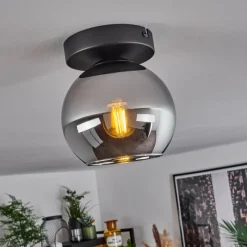 Suspension Verre Fumé-hofstein Suspension Verre 15 cm Koyoto Chrome, Fumé, 1 lumière