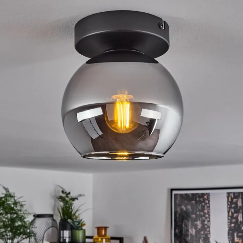 Suspension Verre Fumé-hofstein Suspension Verre 15 cm Koyoto Chrome, Fumé, 1 lumière