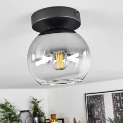 Suspension Verre Fumé-hofstein Suspension Verre 15 cm Koyoto Clair, Fumé, 1 lumière