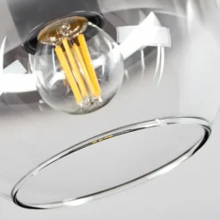 Suspension Verre Fumé-hofstein Suspension Verre 15 cm Koyoto Clair, Fumé, 1 lumière