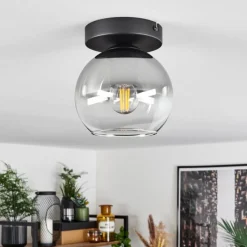 Suspension Verre Fumé-hofstein Suspension Verre 15 cm Koyoto Clair, Fumé, 1 lumière