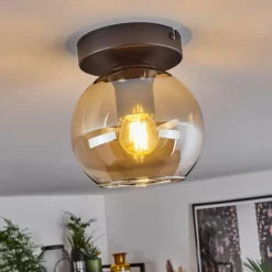 hofstein Suspension Verre 15 cm Koyoto Ambre, 1 lumière