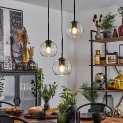 hofstein Suspension Verre 15 cm Koyoto Clair, 3 lumières