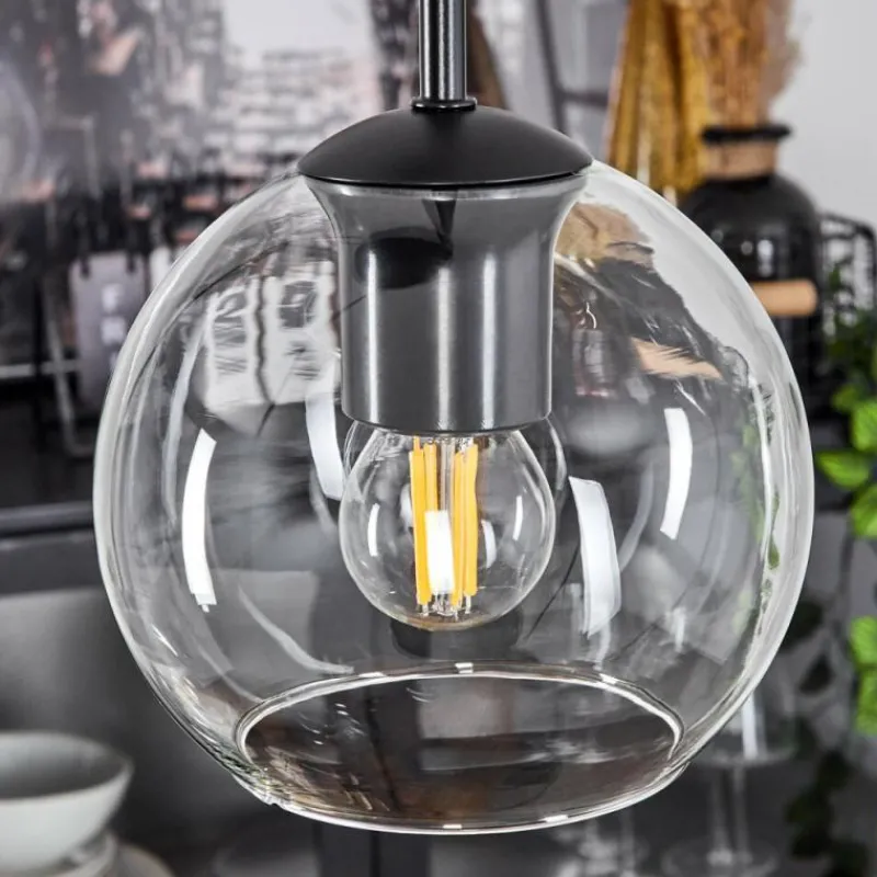 hofstein Suspension Verre 15 cm Koyoto Clair, 3 lumières