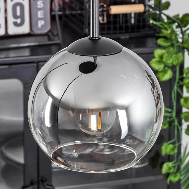 Suspension Verre Fumé-hofstein Suspension Verre 15 cm Koyoto Chrome, Clair, Fumé, 3 lumières