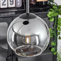 Suspension Verre Fumé-hofstein Suspension Verre 15 cm Koyoto Clair, Fumé, 3 lumières