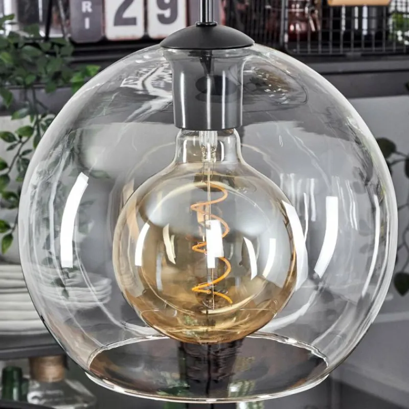 hofstein Suspension Verre 25 cm Koyoto Clair, 3 lumières