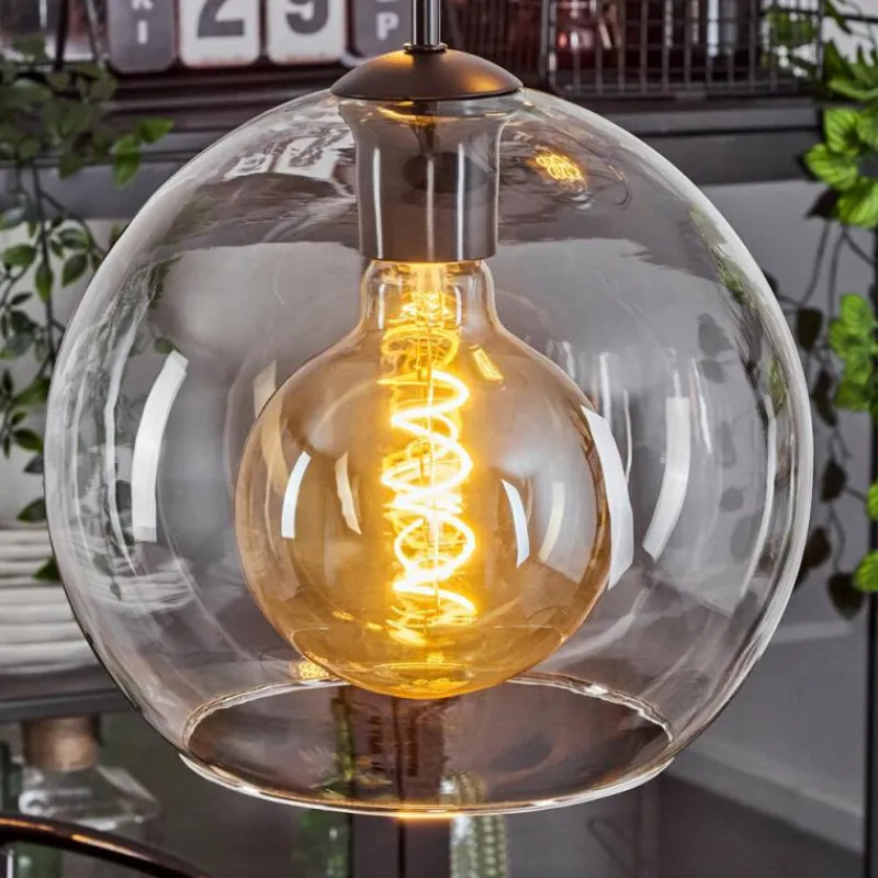 hofstein Suspension Verre 25 cm Koyoto Clair, 3 lumières