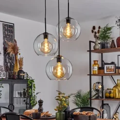 hofstein Suspension Verre 25 cm Koyoto Clair, 3 lumières