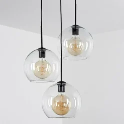 hofstein Suspension Verre 25 cm Koyoto Clair, 3 lumières