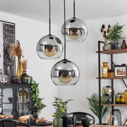 Suspension Verre Fumé-hofstein Suspension Verre 25 cm Koyoto Clair, Fumé, 3 lumières