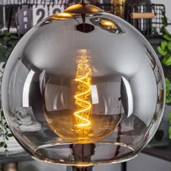 Suspension Verre Fumé-hofstein Suspension Verre 25 cm Koyoto Clair, Fumé, 3 lumières