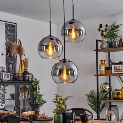 Suspension Verre Fumé-hofstein Suspension Verre 25 cm Koyoto Clair, Fumé, 3 lumières