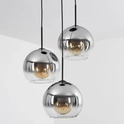 Suspension Verre Fumé-hofstein Suspension Verre 25 cm Koyoto Clair, Fumé, 3 lumières