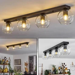 hofstein Suspension Verre 15 cm Koyoto Clair, 4 lumières