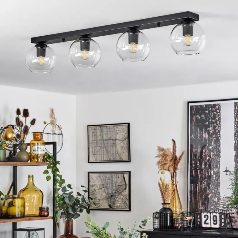 hofstein Suspension Verre 15 cm Koyoto Clair, 4 lumières