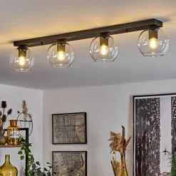 hofstein Suspension Verre 15 cm Koyoto Clair, 4 lumières