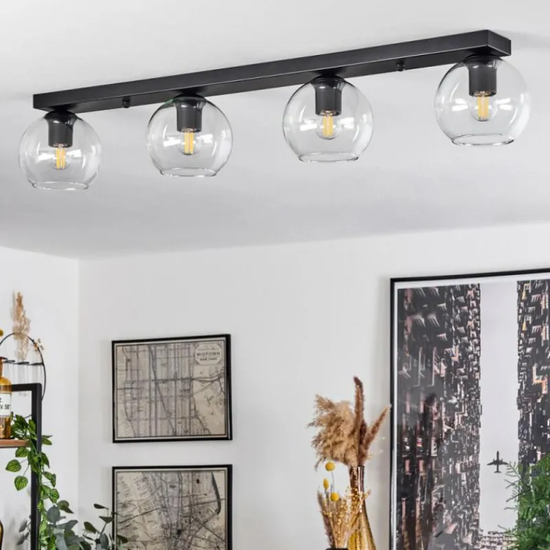 hofstein Suspension Verre 15 cm Koyoto Clair, 4 lumières