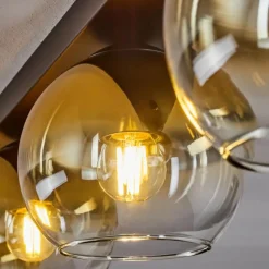 hofstein Suspension Verre 15 cm Koyoto Or, Clair, 4 lumières