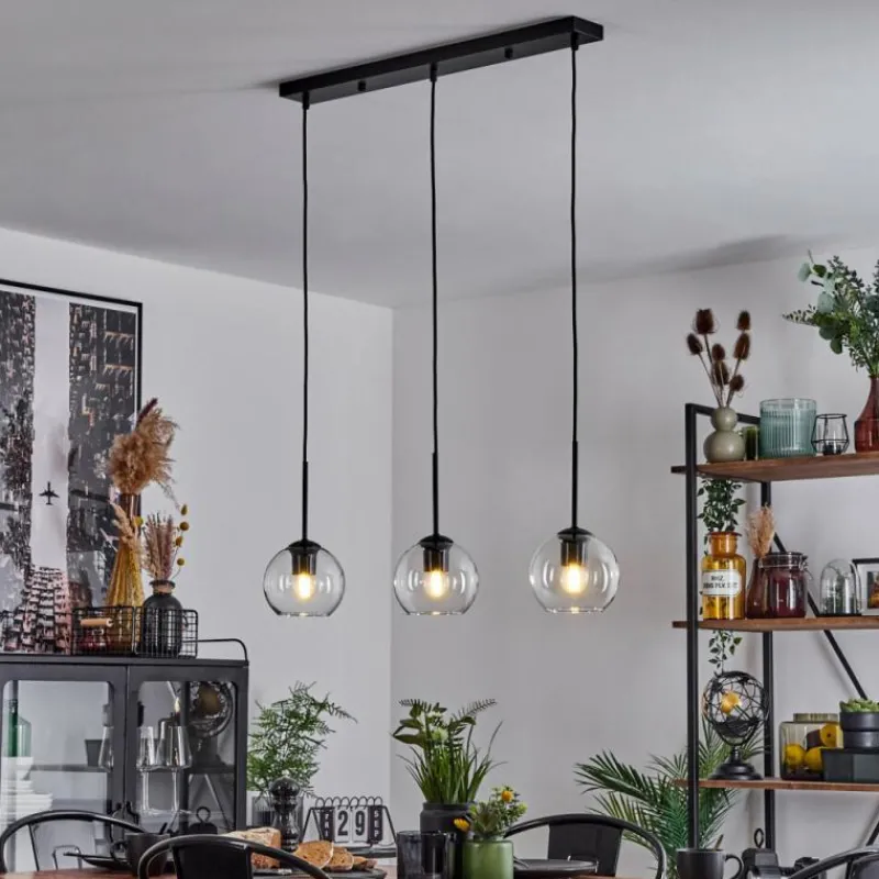 hofstein Suspension Verre 15 cm Koyoto Clair, 3 lumières