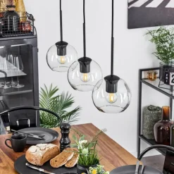 hofstein Suspension Verre 15 cm Koyoto Clair, 3 lumières