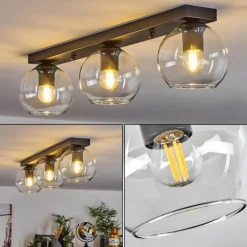 hofstein Suspension Verre 15 cm Koyoto Clair, 3 lumières