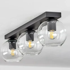 hofstein Suspension Verre 15 cm Koyoto Clair, 3 lumières